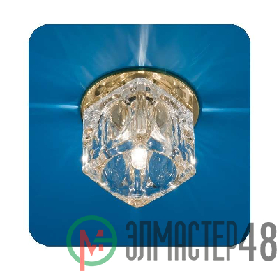 Светильник Ice 12 7 04 с огран. стеклом куб большой зол. G4 ИТАЛМАК IT8169