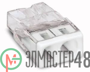 Клемма 2х(0.5-2.5мм) 2-хпроводн. для распред. короб. (без п) WAGO 2273-202