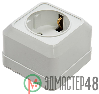 Розетка 1-м BOLLETO защ. шторки с заземл. накл. 7028х бел. ASD / IN HOME 4690612000954