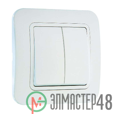 Выключатель 2-кл. 1п 1мод. СП Lillium 10А IP20 бел./бел. Makel 70003