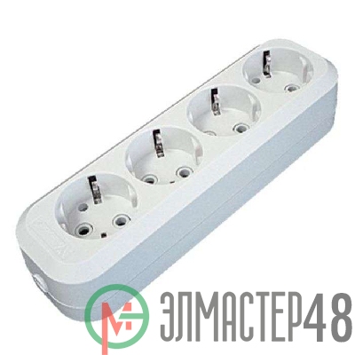 Колодка удлинителя 4-м АВС-пл. с заземл. UNIVersal E304