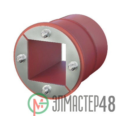 Проходка d125х70мм кругл. с проемом 80х80мм нерж. сталь DKC DXF3124
