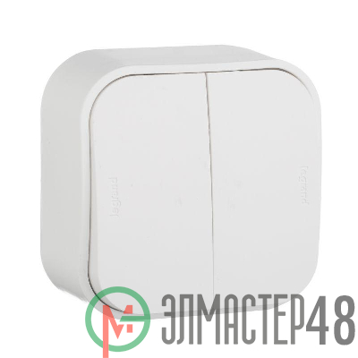 Переключатель на 2 направления 2-кл. ОП Quteo 10А IP20 250В бел. Leg 782206