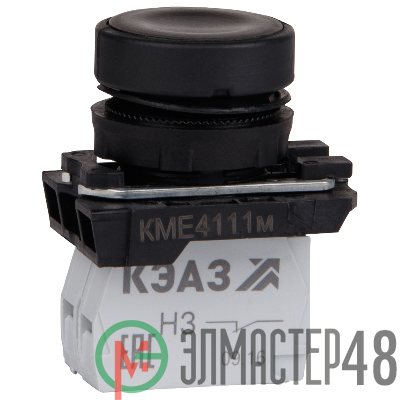 Кнопка управления КМЕ4111м 1но+1нз IP40 цилиндр черн. КЭАЗ 248240