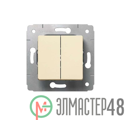Механизм выключателя 2-кл. СП CARIVA 10А IP20 сл. кость Leg 773758