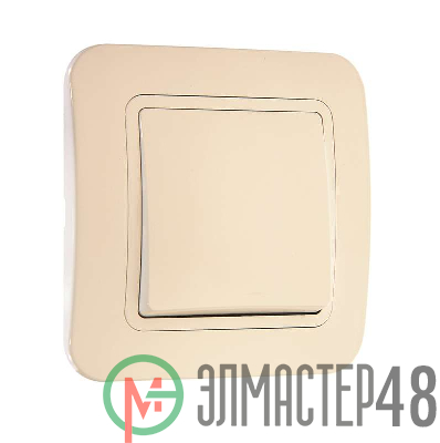 Выключатель 1-кл. СП Lillium 10А IP20 крем. Makel 70201