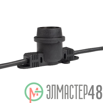 Гирлянда уличная "Белт-лайт" PBL-S40/L24+1.5 Black E27 IP65 24м 40ламп 1.5м шнур соедин. в линию max750Вт (лампы не в компл.; возможно использов. с фитолампами в теплице) Pro JazzWay 5058255