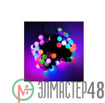 Гирлянда "Матовые шарики" OLDBL100-M-E 5м 100 разноцв. светодиод. с доп. подкл. до 4-х мод. IP44 SHLights 4690601004284