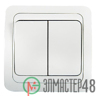 Выключатель 2-кл. CLASSICO 2023 бел. ASD / IN HOME 4680005959860