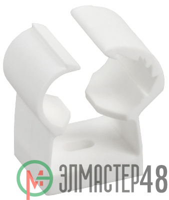 Клипса с фиксатором для глад. труб 14-18мм бел. (уп.40шт) IEK CTA00D-FL-014-K01