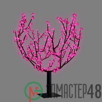 Дерево светодиодное "Сакура" 2.4м d кроны 2.0м LED роз. IP65 понижающ. трансф. в компл. Neon-Night 531-128