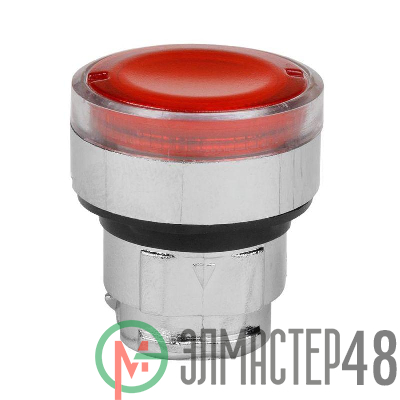 Головка кнопки OptiSignal D22 A4-PL-4 с подсветкой красн. металл ZB4BW343 КЭАЗ 332258