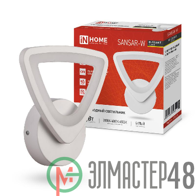 Светильник светодиодный ELEGANT SANSAR-W 15Вт 230В 3000-6500К 1050лм STEP COLOR бел. IN HOME 4690612043210