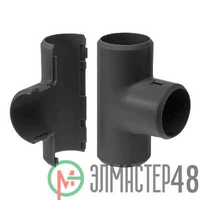 Тройник разборный d16мм черн. (уп.5шт) Промрукав PR13.0177
