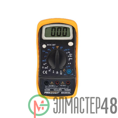 Мультиметр универсальный MAS838L(DT858L) PROCONNECT 13-3022
