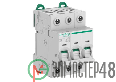 Выключатель автоматический 3п C 50А 6кА Systeme9 400В SE S9F22350
