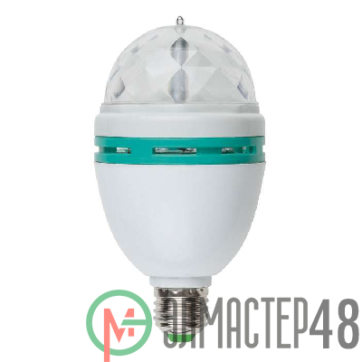 Светильник-проектор светодиод. ULI-Q301 03W/RGB/E27 WHITE VOLPE 09839