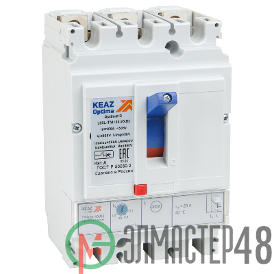 Выключатель автоматический OptiMat D250N-TM125-УХЛ3 КЭАЗ 291431