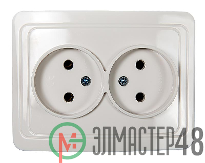 Розетка 2-м CLASSICO 2102 бел. ASD / IN HOME 4680005959914