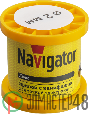 Припой 93 084 NEM-Pos02-61K-2-K100 (ПОС-61; катушка; 2мм; 100 г) Navigator 93084