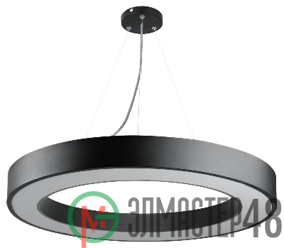 Светильник светодиодный Geometria Ring SPO-133-B-40K-045 45Вт 4000К 3200лм IP40 600х80мм подвесной драйвер внутри черн. Эра Б0058903
