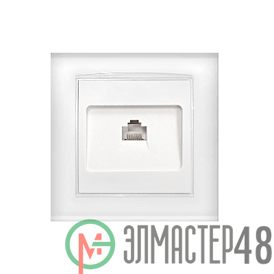 Розетка компьютерная 1-м СП Бриллиант бел. UNIVersal 7947601