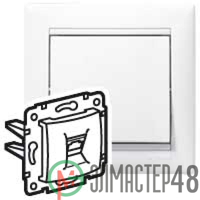 Механизм розетки телеф. 1-м СП Valena RJ11 бел. (DIY-упак.) Leg 694274