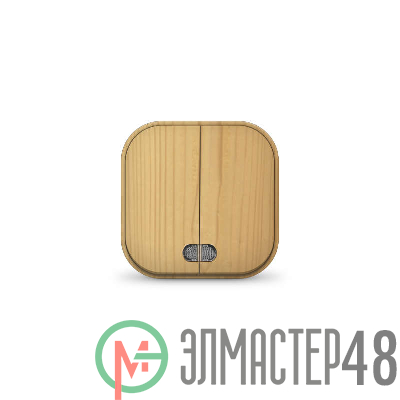 Выключатель 2-кл. ОП IP20 с подсветкой сосна IONICH 1437