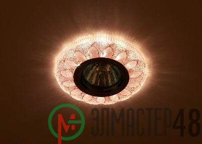 Светильник DK LD5 PK/WH декор cо светодиодной подсветкой MR16 роз. ЭРА Б0028089