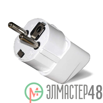 Переходник универсальный заземл. бел. 16А 250В UNIversal 1186