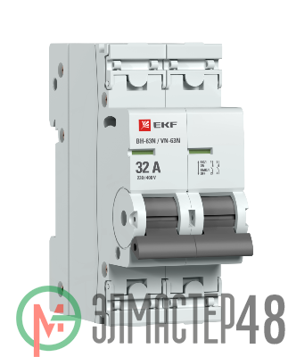 Выключатель нагрузки 2п 32А ВН-63N PROxima EKF S63232