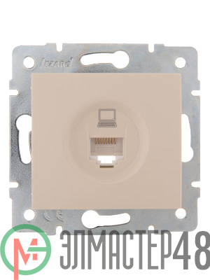 Механизм розетки компьютерн. 1-м СП KARINA RJ45 крем LEZARD 707-0388-139