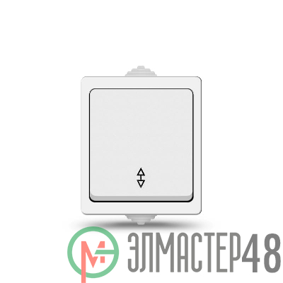Выключатель проходной 1-кл. ОП Аллегро 10А IP54 бел. (еврослот) Universal 5563484
