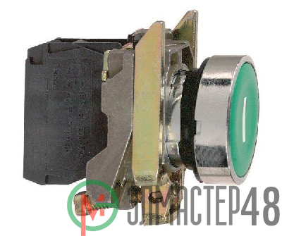 Кнопка без фикс. 1НО без подсветки зел. SchE XB4BA31