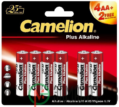 Элемент питания LR6 Plus Alkaline 4+2 (4+2LR6-BP) 1.5В (блист.6шт) Camelion 14113