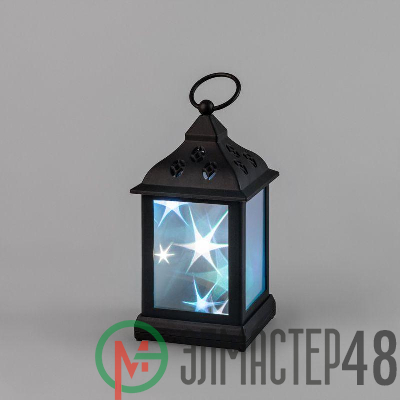 Фонарь декоративный 11х11х22.5см RGB эффект мерцания корпус черн. Neon-Night 513-064