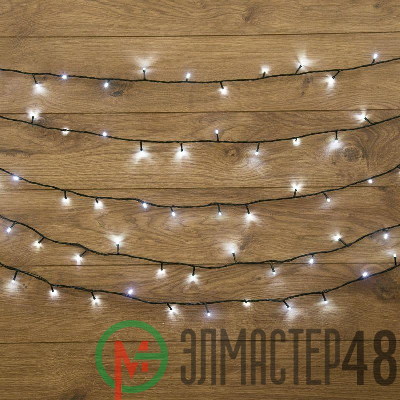 Гирлянда "ТВИНКЛ ЛАЙТ" (с контроллером) встроен. 120LED 15м 10Вт 220В бел. провод темн.-зел. ПВХ NEON-NIGHT 303-055