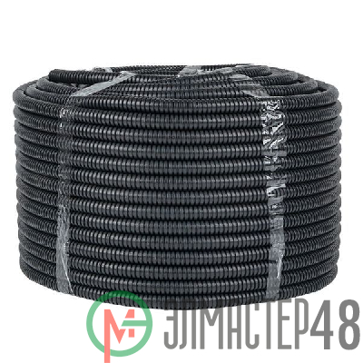 Труба гофрированная FRHF d16мм с протяжкой черн. (уп.100м) Plast PROxima EKF FRHF-16