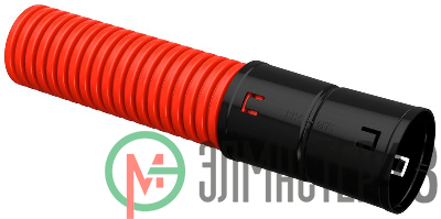 Труба гофрированная двустенная ПНД d75 с муфтой красн. (уп.50м) ИЭК CTG12-075-K04-050-R