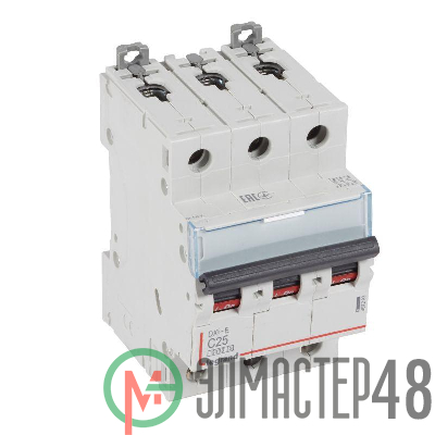 Выключатель автоматический модульный 3п C 25А 6кА DX3-E 6000 3мод. 230/400В Leg 407293