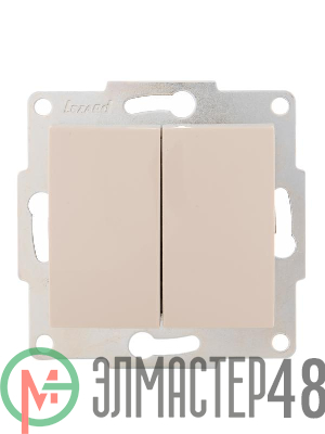 Механизм выключателя 2-кл. 1п СП Karina 10А IP20 крем. LEZARD 707-0388-101