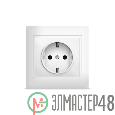 Розетка 1-м СП Севиль 16А с заземл. бел. UNIVersal С0028