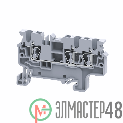 Клемма с тремя контактами пружинная OptiClip СХ-2.5-TRIPLET-I сер. КЭАЗ 289747