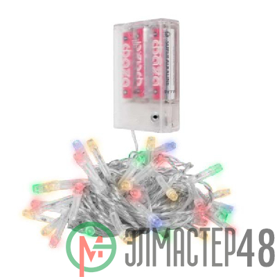 Гирлянда DC-G01-80M 80LED RGB 7.8м 8реж. 3xAA (не в компл.) ФАZА 5047754