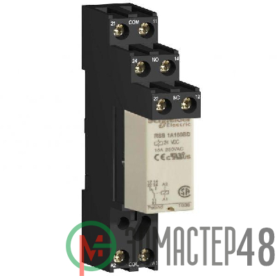 Реле 24В DC 2CO с розеткой SchE RSB2A080BDS