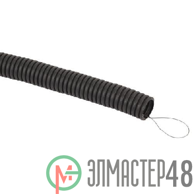Труба гофрированная d32мм с протяжкой безгалоген. трудногорючая (FRHF) черн. (уп.50м) Эра Б0068909