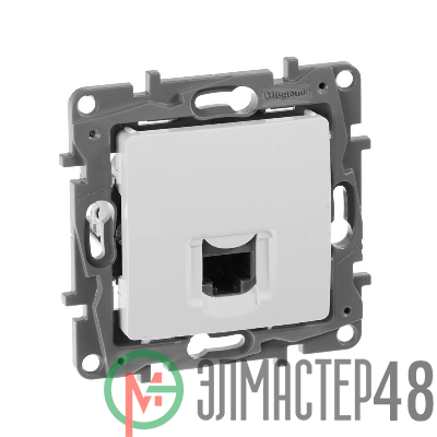 Механизм розетки информ. 1-м СП Etika RJ45 CAT.5 UTP бел. Leg 672241