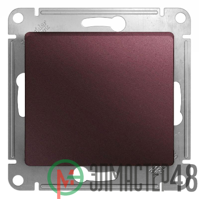 Переключатель проходной 1-кл. СП Glossa 10А IP20 (сх. 6) 10AX механизм баклажан. SE GSL001161