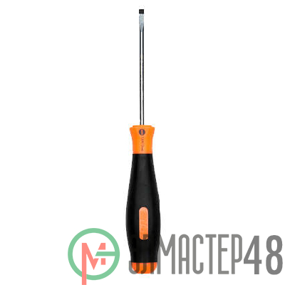 Отвертка шлицевая 6.5х125мм оранж. серия SHTOK 09103