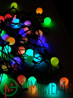 Гирлянда "Шарики" OLDBL070-RGB-E 100LED RGB 15м IP44 соединяемая SHLights 4690601042040